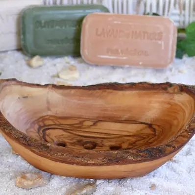 Rustic Olive Wood Soap Dish