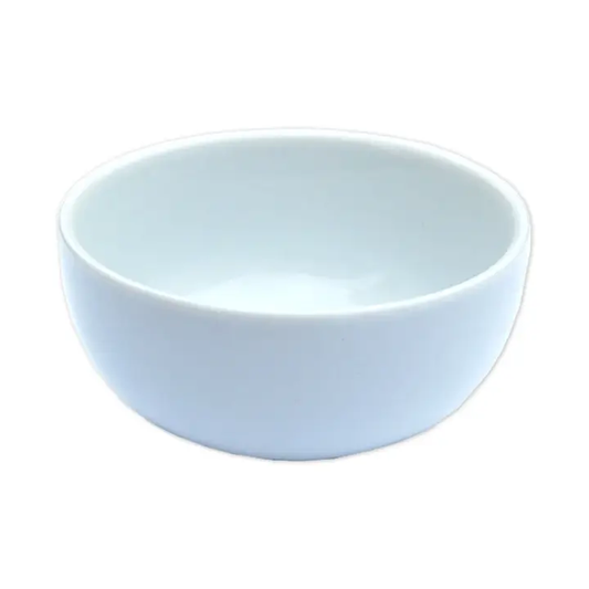 Porcelain Shaving Pot White Round