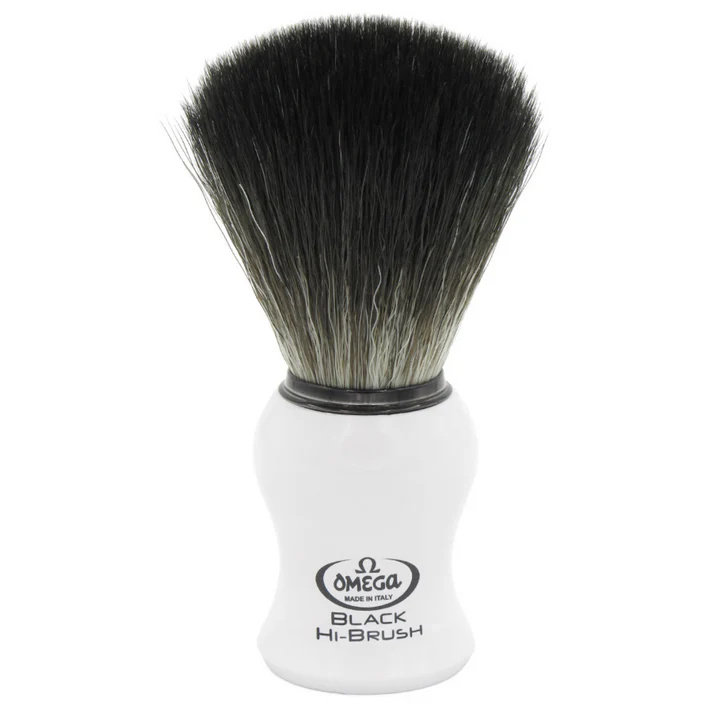 Omega BLACK Hi-Brush Fiber Shaving Brush