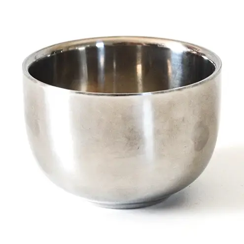 Shaving Pot Made of Shiny Stainless Steel