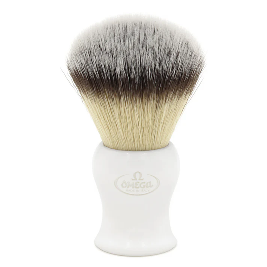 Omega White Hi Brush Fiber Shaving Brush