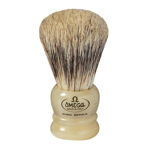 Omega Bristle Mix (Boar Bristle & Badger) Shaving Brush, Resin Handle
