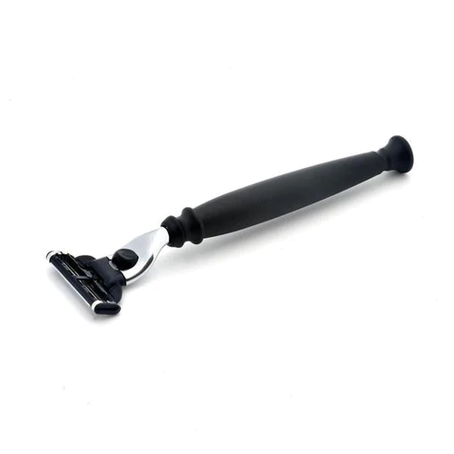 Pure Badger Collection Shaving Razor Matte Black Handle - Mach3 Head